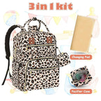 Baby Diaper Bag Backpack Travel Diaper Bags for Baby Girl Boy Large Capacity Baby Bag Backpack for Women Leopard Print