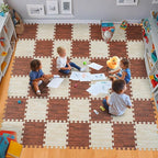 Skyweaver 12 Tiles Soft Non-Toxic Baby Play Mat for Floor EVA Foam Jigsaw Puzzle Play Mat, Interlocking Squares with 0.6inch for Babies, Toddlers & Kids Gym, Nursery, Playroom, White