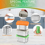 HaWare Stainless Steel Snack Containers for Toddlers and Kids, 8 oz Leak Proof Food Storage Containers with Colorful Silicone Lids, Stackable Small Metal Lunch Box for Daycare and School- 3 Packs