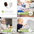 Baby Proofing Child Safety Locks (2 Pack) by Skyla Homes - The Safest, Quickest and Easiest 3M Adhesive Cabinet Latches, No Screws & Magnets, Multi-Purpose for Furniture, Kitchen, Ovens, Toilet Seats