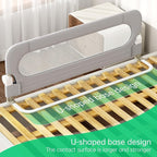 Folding Bed Rail for Toddlers,Baby Bed Rail Guard with Reinforced Anchor Safety System,Fit Bunk,Full Size,Queen,King,Twin(Grey,43"x23.6")