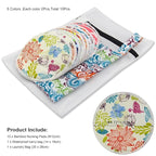 PINOWU Nursing Pads -10 Washable Pads + Wet Bag + Wash Bag, Breastfeeding Nipple Pads (Large 4.7")