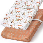 BROLEX Changing Pad Covers for Baby: Boy Girls Ultra Stretchy Soft 2 Pack, Fox Foliage