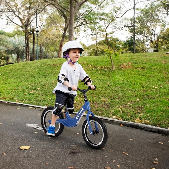 14" Kids Balance Bike for 3,4,5,6 Year Old Boys and Girls, Air Tires with Magnesium Alloy Frame, Lightweight No Pedal Toddler Training Bicycle