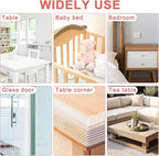 Baby Proofing 26.2ft Long (2.32" Wide),Clear Corner Protectors,Soft Edge Protectors Corner Guards Furniture Corner&Edge Safety Bumpers with Upgraded Strong Adhesive for Sharp Furniture & Table Edges