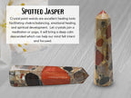 Amazing Gemstone Spotted Jasper Crystal Towers ~ Natural Healing Crystal Point Obelisk for Reiki Healing and Crystal Grid (2 to 3 INCH)