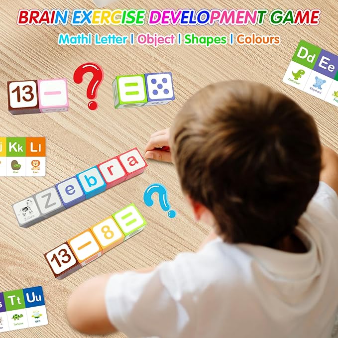 26-Piece Magnetic Blocks for Toddlers 1-3 | STEM Learning Toys with ABC, 123, Animals | Includes 9 Early Learning Cards | Big 1.4-inch Blocks are Choke-Proof and Easy to Grip