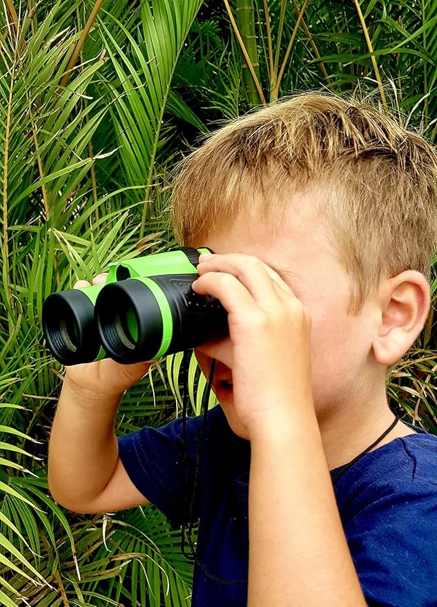 Adventure Kidz Outdoor Exploration Kit, Children’s Binoculars with Case, Flashlight, Compass, Whistle, Magnifying Glass, Backpack. Great Kids Gift Set for Camping, Hiking, STEM and Pretend Play