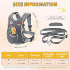 2025 New Safety Walking Harness for Big Kids (6-12yrs) with Autism Special Needs ADHD, Anti-Elopement Vest Harness with Grab Handle and Light Reflector, Adjustable Leash for Autistic, Active Child