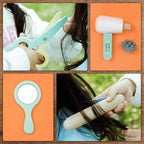 UMU® Wooden Kids Hair Salon Playset, Makeup Toy Set, Hair Styling Toys for Girls, Kids Shaving Kit for Boys, Kids Barber Playset, Gifts for 3 4 5 Year Old Girls Boys (18 PCS)