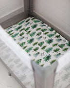 Pack and Play Sheets Fitted, Mini Crib Sheets for Graco Pack N Play Playard (38x26), Ultra Soft Organic Cotton Blend, Safe & Snug Playpen Mattress Sheet for Baby Boys & Girls – Starry Woodland, 2-Pack