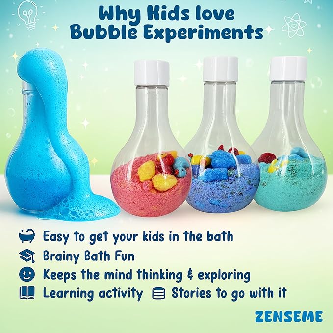 Bubble Bath Bombs for Boys with Mini Toy Ducks Inside – Bubble Bath for Kids - Kids Bath Bombs Toys Powder– Bathtime Experiment Kit Mix - Blast of Foam & Colour Surprise – Gift Set of 4