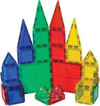 CreateOn Crayola Mini Magnetic PIP-Tiles, Building Set for Kids, Magnetic Building Toys for Kids, STEM Travel Toys for Boys and Girls Ages 3+, 42-Piece Set (Bold)