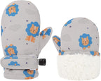 Toddler Gloves Kids Mittens Winter Warm Lined Fleece Gloves Waterproof Snow Baby Mitten for Boys Girls