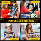 Light Up Toy Gun with Sound Effects & Spray for Ages 3, 4, 5, 6, 7+ Boys - Unique Barrel Telescopic Action - Ideal Halloween Christmas Birthday Gift for Toddlers Kids (Batteries Not Included)