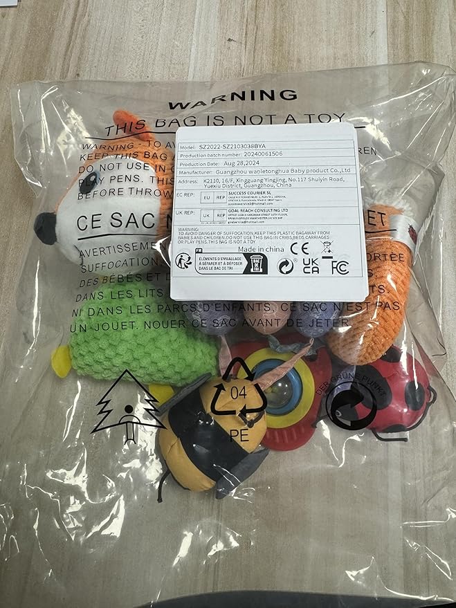 Koty Car Seat Toys, Infant Baby Spiral Plush Activity Hanging Toy for Stroller Bar Pram Crib with Music Box BB Squeaker & Rattles(Orange Fox)