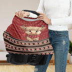 Binienty Christmas Highland Cow Car Seat Canopies for Baby Boys Girls, Mom Nursing Breastfeeding Covers Infant Stroller Cover, Holiday Gifts