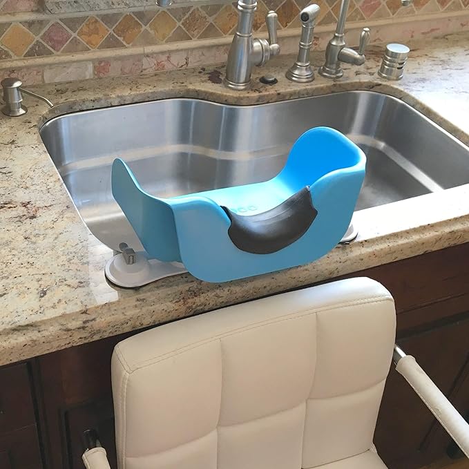 Shampoo Buddy Portable Hair Wash Basin for Children, Toddlers, Kids, Teens | Portable Shampoo Bowl for use on Bathtub or Sink (Blue)