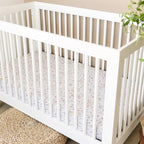 Sorrel + Fern Crib Sheets Neutral - Fitted Baby Crib Sheets Bed for Girl Boy - 2 Pack Standard & Toddler Mattress (Unicorn Blossom) - Buttery Soft Organic Cotton Blend