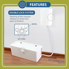 Power Strip Cover and Outlet Cover Box - Effectively Baby Proofs Power Strip on Floor or Wall, Protects Small Hands & Fingers, Cover Box and Outlet Cover Box
