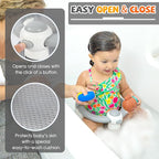 Baby Bath Seat for Babies 6 Months & up, Soft Cushion, Non-Slip Baby Bath Seat, Safe & Comfortable Baby Bath Support, for Bathtub/Living Room/Shower Room (Grey)