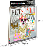 Fashion Angels Pet Fashion Sticker Stylist - 30 Style Sheets for Kids Coloring - Name, Accessorize, and Design Unique Outfits for Your Favorite Animals - Road Trip Essentials - Ages 6 and Up
