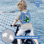 Toddler Harness Leash+ Anti Lost Wrist Link, Accmor Cute Dinosaur Kids Harness with Leash, Foldable Child Leash Baby Walking Wristband Assistant Strap Belt for Parent Boys Outdoor Activity