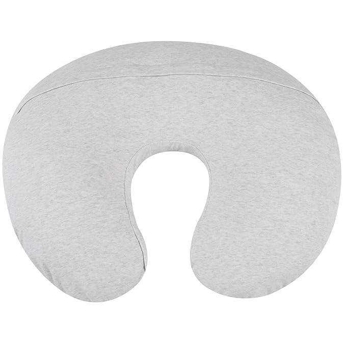 Onacosht 100% Organic Cotton Nursing Pillow Cover Soft Breathable Jersey Feeding Pillow Slipcover Fits Standard Infant Nursing Pillow or Positioner for Baby Boy and Girl, Grey Heather