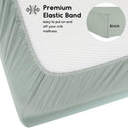 Yoofoss Baby Crib Sheets for Boys Girls, Fitted Crib Sheet 2 Pack for Standard Crib and Toddler Mattress, Super Soft Microfiber Baby Sheet 28x52x8in(Apricot-Green)