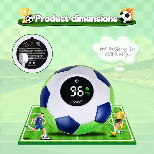 TKY Baby Bath Thermometer with Floating Toys - Digital Water & Room Temperature Monitor, Rechargeable Thermometer with Alerts for Newborn Bath Essentials, Infant Safety