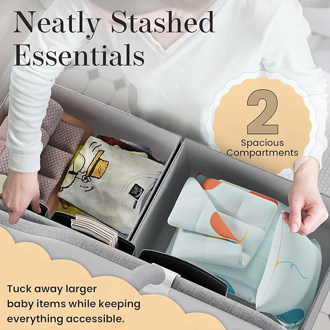 Portable Changing Table for Baby - Foldable Changing Table, Baby Diaper Changing Station with Baby Changing Station Toy Holder, Diaper Changing Table Bag - Portable Baby Changing Table with Wheels