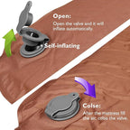 Baby Play Mat, 43x43 Inch Thicken Portable Self-Inflating Playmat for Kids Teepee Tent, Cushion Baby Mat for Floor, Tummy Time Mat with Travel Bag