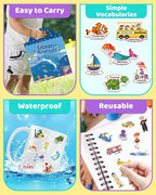 Benresive Reusable Sticker Books for Kids 2-4, Sticker Books for Toddlers 1-3 2-4, Toddler Travel Toys Activities Crafts Gifts - Ocean Animals, Fairy and Vehicle