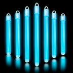 Glow Fever Glow in The Dark Sticks - 100 ct 6" Glow Sticks Bulk Party Pack with End Caps & Lanyards - Glow Party Favors for Concert, Festival, & Wedding - Neon Light Sticks, Blue