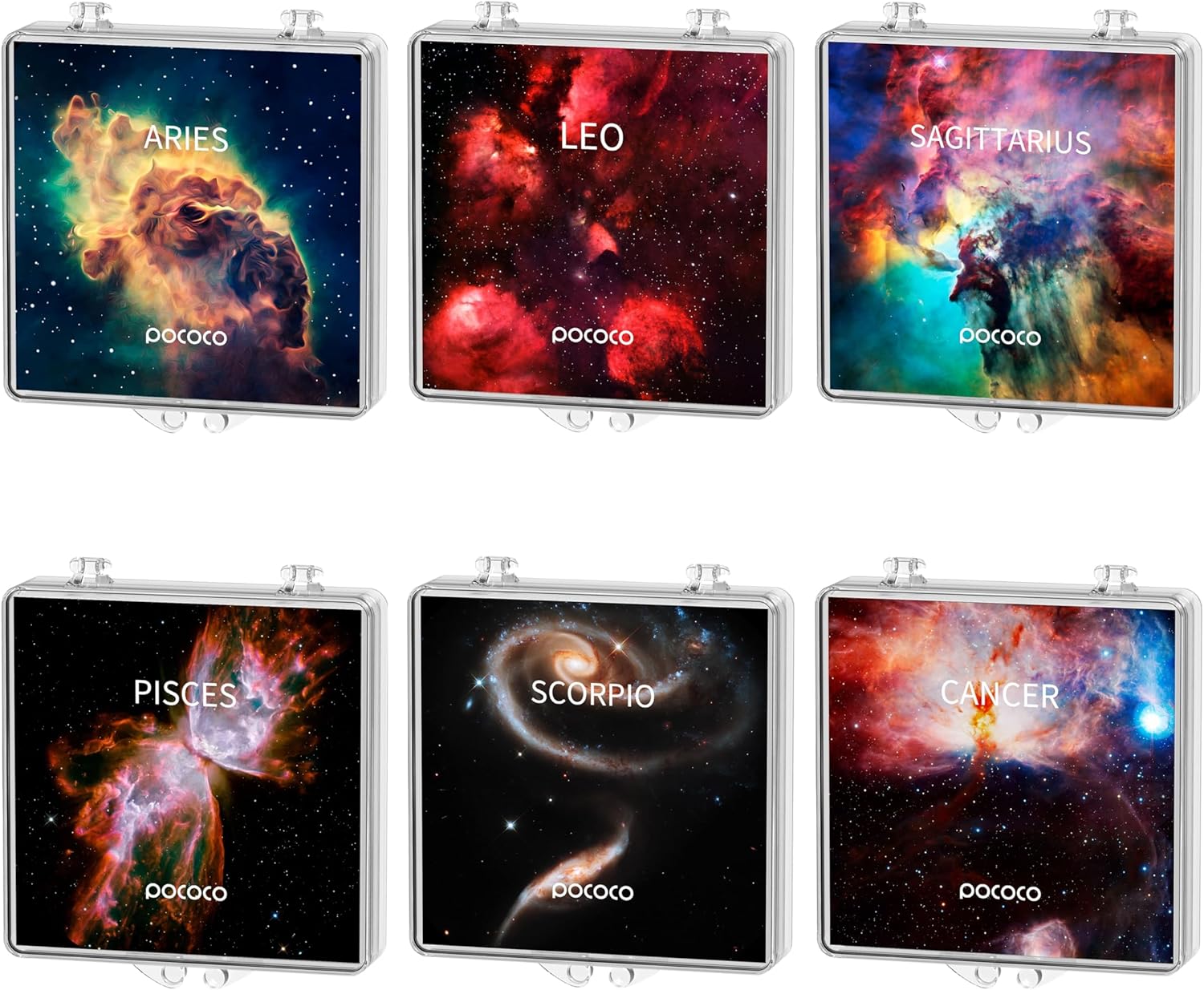 POCOCO Realistic Constellation-2 Galaxy Star Projector Night Light Discs: Realistic Galaxy Patterns, 5K Ultra HD, 96% Light Transmission, High Brightness - 6-Piece Pack (Projector Not Included)