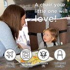 liuliuby Compact Travel High Chair | Portable High Chair for Baby | Baby Travel Essential Harness Seat | Must Haves for Vacations, Restaurants, Family Visits with Babies | Portable Highchair Seat