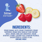 Gerber Stage 2 Baby Food, Organic Banana Strawberry Raspberry Oatmeal, Baby Puree, 12PK