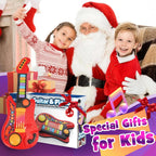 Kids Guitar Toy for 3 Year Old Boy Birthday Gift 2-in-1 Electric Guitars & Piano for Toddlers 2-4 Light Up Music Toys for 3 4 5 Year Old Boys Girls Gifts