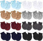 Newborn Baby Mittens No Scratch Cotton Elastic Wrist Gloves Infant Toddler Mittens for Baby Boy Girl 0-6 Months