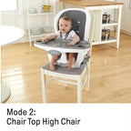 Ingenuity SmartClean Trio Elite 3-in-1 Convertible Baby High Chair, Toddler Chair, and Dining Booster Seat, For Ages 6 Months and Up, Unisex - Slate