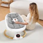 Baby Swings for Infants, Electric Baby Swing with 5 Speeds and Preset Lullabies, Portable Bluetooth Swings for Indoor & Outdoor Use