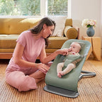 Ergobaby Evolve 3-in-1 Mesh Baby Bouncer Seat, Adjustable Multi-Position Infant Bouncer and Toddler Chair, Breathable Mesh, Converts from Newborn to Toddler - Sage Green