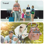 KABAQOO Diaper Bag Backpack with Detachable Changing Station, Large Capacity Baby Diaper Bags for Boys & Girls, Baby Registry Search Stuff & Shower Gifts, Newborn Essentials Must Haves, Pink Grey