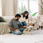 Baby Delight Alpine Deluxe Portable Baby Bouncer | Infant | 0-6 Months | 100% GOTS Certified Organic Cotton Fabric | Organic Sage