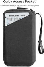tomtoc Passport Holder Family with RFID Blocking, Passport Wallet Women Men, with Airtag & Sim Card Holder and Eject Pin, Travel Document Organizer with Wrist Strap, Up to 4 Passports, Water-resistant