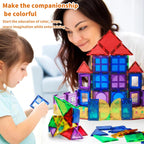 MAGBLOCK Magnetic Tiles for Kids, 66PCS Magnet Tiles Building Blocks Construction Toys Incorporating Magnets for Toddlers, Magnetic Blocks Learning Toys Gift for 3+ Year Old Boys and Girls