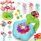 KLAPTOR Arts and Crafts for Kids Ages 4-6: Toys for Ages 5 6 7 8 9 – Birthday Gifts & Craft Set for Girl Age 3-9 - DIY 30+ Flower Bloom Maker with Music Light Base Vase Fridge Magnets Cards