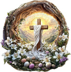 KAAYEE Wooden Puzzles for Adults, 3D Vision Effect Holy Light Cross Wooden Jigsaw Puzzle Unique Shape Wood Puzzle Adult, 3D Effect Flat Puzzle Birthday Family Game (L-13.4 * 13.3 in-300pcs)