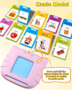 510 Words Spanish Flash Cards for Kids, Autism Toys for Toddlers, Speech Therapy Toys, Educational Learning Flash Cards for Boys and Girls Pink(Spanish/English/Bilingual)