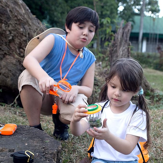 Kids Explorer Kit with Safari Vest & Hat for 3-12 Year Old Boys & Girls - Safari Costume Kids, Zoo Keeper, Paleontologist & More - Giftable STEM Outdoor Explorer + Bug Ebook